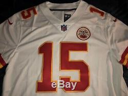 Patrick Chefs Mahomes Rouge Super Bowl Blanc À L'extérieur De Vapeur Limitée Authentique Maillots