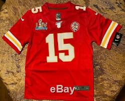 Patrick Mahomes # 15 Chefs Kc Red Super Bowl 54 Jersey Medium