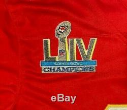 Patrick Mahomes # 15 Chefs Kc Red Super Bowl 54 Jersey Medium
