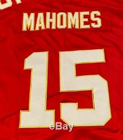 Patrick Mahomes # 15 Chefs Kc Red Super Bowl 54 Jersey Medium