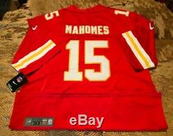 Patrick Mahomes # 15 Chefs Kc Red Super Bowl 54 Jersey XXL