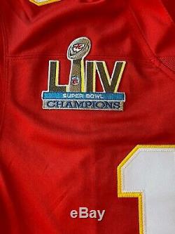 Patrick Mahomes # 15 Chefs Kc Red Super Bowl XL Jersey 54