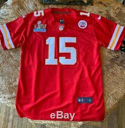 Patrick Mahomes # 15 Chefs Kc Red Super Bowl XL Jersey 54