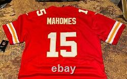 Patrick Mahomes #15 Kansas City Chiefs Red Super Bowl 54 Jersey XL