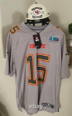 Patrick Mahomes #15 Kansas City Chiefs Super Bowl 57 Jersey Nike Gray XL Avechat