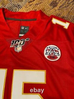 Patrick Mahomes #15 Kc Chefs Red Super Bowl 54 Champions Jersey Large