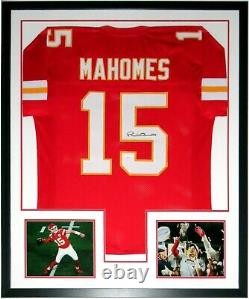Patrick Mahomes Autographed Chiefs Super Bowl Jersey Jsa Coa Framed & 8x10 Photo