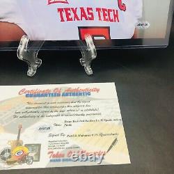 Patrick Mahomes Autographié 8x10 Photo Signée Texas Tech Raiders Super Bowl Coa