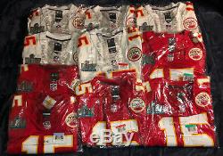 Patrick Mahomes Chiefs De Kansas City Super Bowl 54 LIV Patch Maillot Rouge Et Blanc
