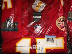 Patrick Mahomes Chiefs De Kansas City Super Bowl 54 LIV Patch Maillot Rouge Et Blanc