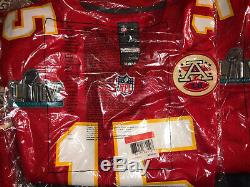 Patrick Mahomes Chiefs De Kansas City Super Bowl 54 LIV Patch Maillot Rouge Et Blanc