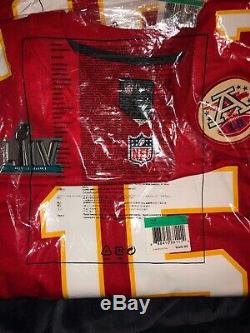 Patrick Mahomes Chiefs De Kansas City Super Bowl 54 LIV Patch Maillot Rouge Et Blanc