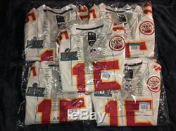 Patrick Mahomes Chiefs De Kansas City Super Bowl 54 LIV Patch Maillot Rouge Et Blanc