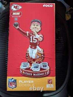 Patrick Mahomes Kansas City Chiefs 3 Fois Champion du Super Bowl Bobblehead