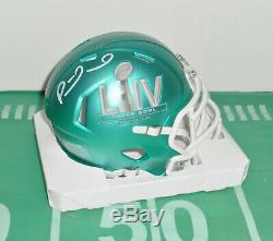 Patrick Mahomes Kansas City Chiefs Autographié Super Bowl LIV 54 Mini Casque Coa