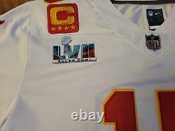 Patrick Mahomes Kansas City Chiefs White Nike Super Bowl 57 Jersey Hommes Adulte XL