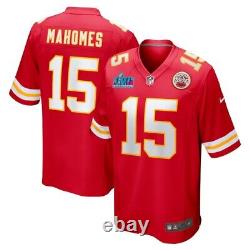 Patrick Mahomes Kc Chefs Nike Super Bowl Patch Jersey Red 2xl In Hand Shipping Dès Que Possible