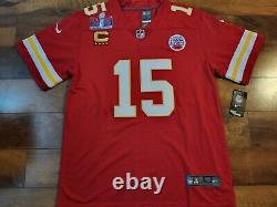 Patrick Mahomes Maillot Nike Rouge des Chiefs du Super Bowl 58 pour Homme en Taille Large