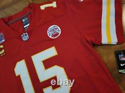 Patrick Mahomes Maillot Nike Rouge des Chiefs du Super Bowl 58 pour Homme en Taille Large