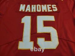 Patrick Mahomes Maillot Nike Rouge des Chiefs du Super Bowl 58 pour Homme en Taille Large