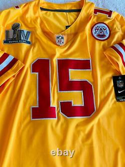 Patrick Mahomes Signé Kansas City Chiefs Nike NFL Jersey Super Bowl Mvp Coa
