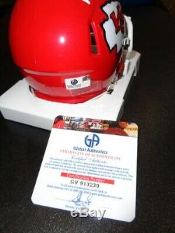 Patrick Mahomes Super Bowl Mvp Autographié Kansas City Chiefs Mini Casque Avec Coa