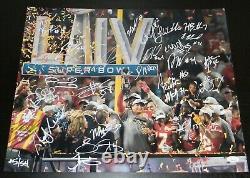 Patrick Mahomes Travis Kelce Hill Reid Chiefs Super Bowl Team Signed 16x20 Photo