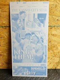 Plaque de presse authentique du journal Kansas City Star Patrick Mahomes Super Bowl LIV