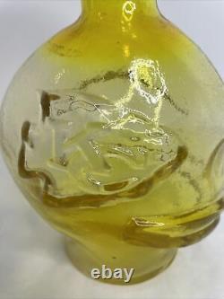 Rare Kansas City Chiefs 1970 Superbowl Decanter Fabriqué Par Indiana Glass Blown À La Main