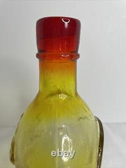 Rare Kansas City Chiefs 1970 Superbowl Decanter Fabriqué Par Indiana Glass Blown À La Main