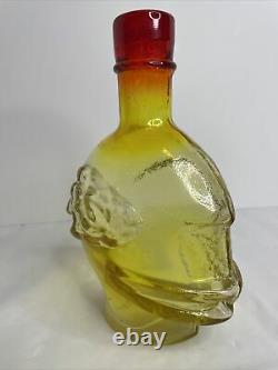 Rare Kansas City Chiefs 1970 Superbowl Decanter Fabriqué Par Indiana Glass Blown À La Main