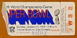 Rare Super Bowl IV Vs Vikings Billets 1970 Chiefs