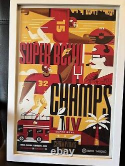 Série d'affiches Arrowhead Super Bowl Liv Saison gagnante complète des Chiefs
