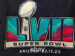 Super Bowl 57 Varsity Commemorative Cotton Patch Veste Toile Manches Taille 2xl