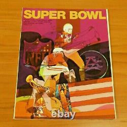 Super Bowl IV 1970 Kansas City Chiefs Vs Minnesota Vikings Programme Très Propre
