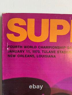 Super Bowl IV 4 Programme Kansa City Chiefs V Minnesota Vikings Vg Condition