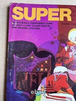 Super Bowl IV Programme Kansas City Chiefs contre Minnesota Vikings NFL