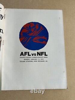 Super Bowl IV Programme Kansas City Chiefs contre Minnesota Vikings NFL