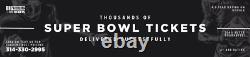 Super Bowl LIV 57 1-4 Upper Side Line Billets Chefs 49ers Bengales Aigles