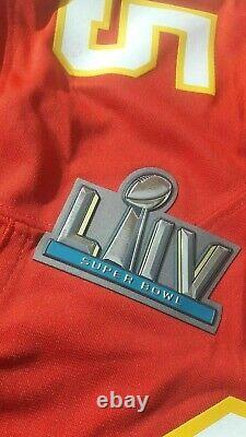 Super Bowl LIV Patrick Mahomes Chefs New Red Nike Game Jersey Sz. Moyen 1 Niveau