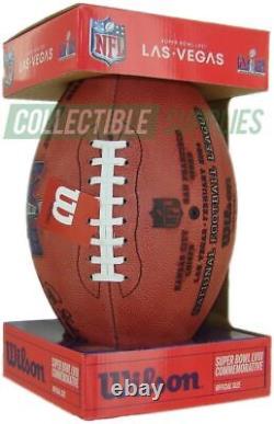 Super Bowl LVIII 58 Chiefs vs. 49ers Football de jeu en cuir authentique officiel