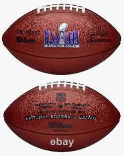 Super Bowl LVIII 58 Chiefs vs. 49ers Football de jeu en cuir authentique officiel