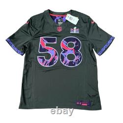 Super Bowl LVIII 58 Maillot Limité Anthracite Nike Chiefs Homme Grand