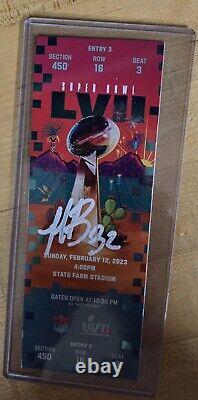 Super Bowl LVII (57) Billet de match authentique signé par NICK BOLTON