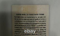 Super Bowl LV Original Ticket+personal Protection Pack Chefs-buccaneers 2/7/21