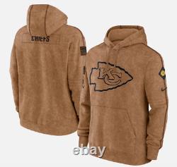 Sweat à capuche Nike Kansas City Chiefs Salute to Service 2023 pour homme, taille moyenne, de la collection Sideline.