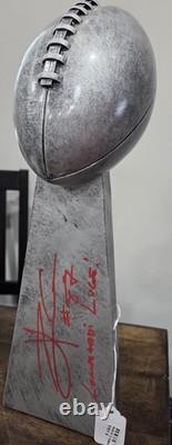 TRAVIS KELCE #87 KC Chiefs Tight End Trophée du Super Bowl Signé (JSA)