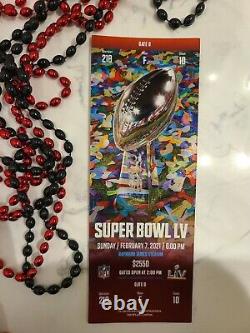 Tacket Super Bowl LV 55 Kansas City Chiefs Tampa Bay Buccaneers 2/7/2021