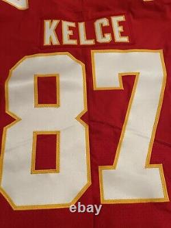 Travis Kelce Jeu Usé Émis Kansas City Chiefs Superbowl Jersey NFL 2021