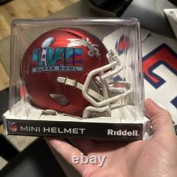 Travis Kelce Kansas City Chiefs Casque Mini Speed Auto Super Bowl LVII Beckett